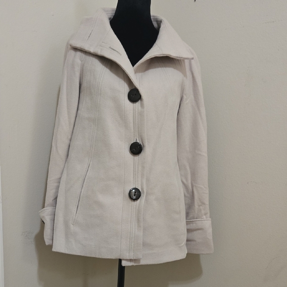 Zara Jackets & Blazers - Zara Badics Cream Wool Blend Coat Sz Small